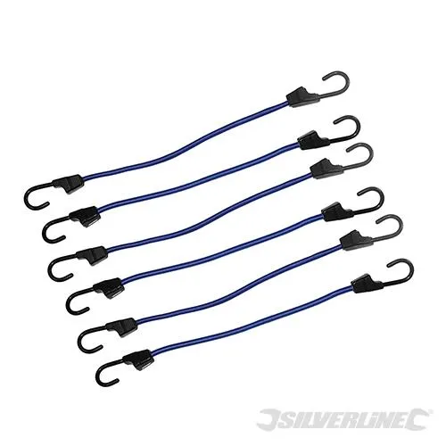 140821 Silverline Bungee Cords 6pk