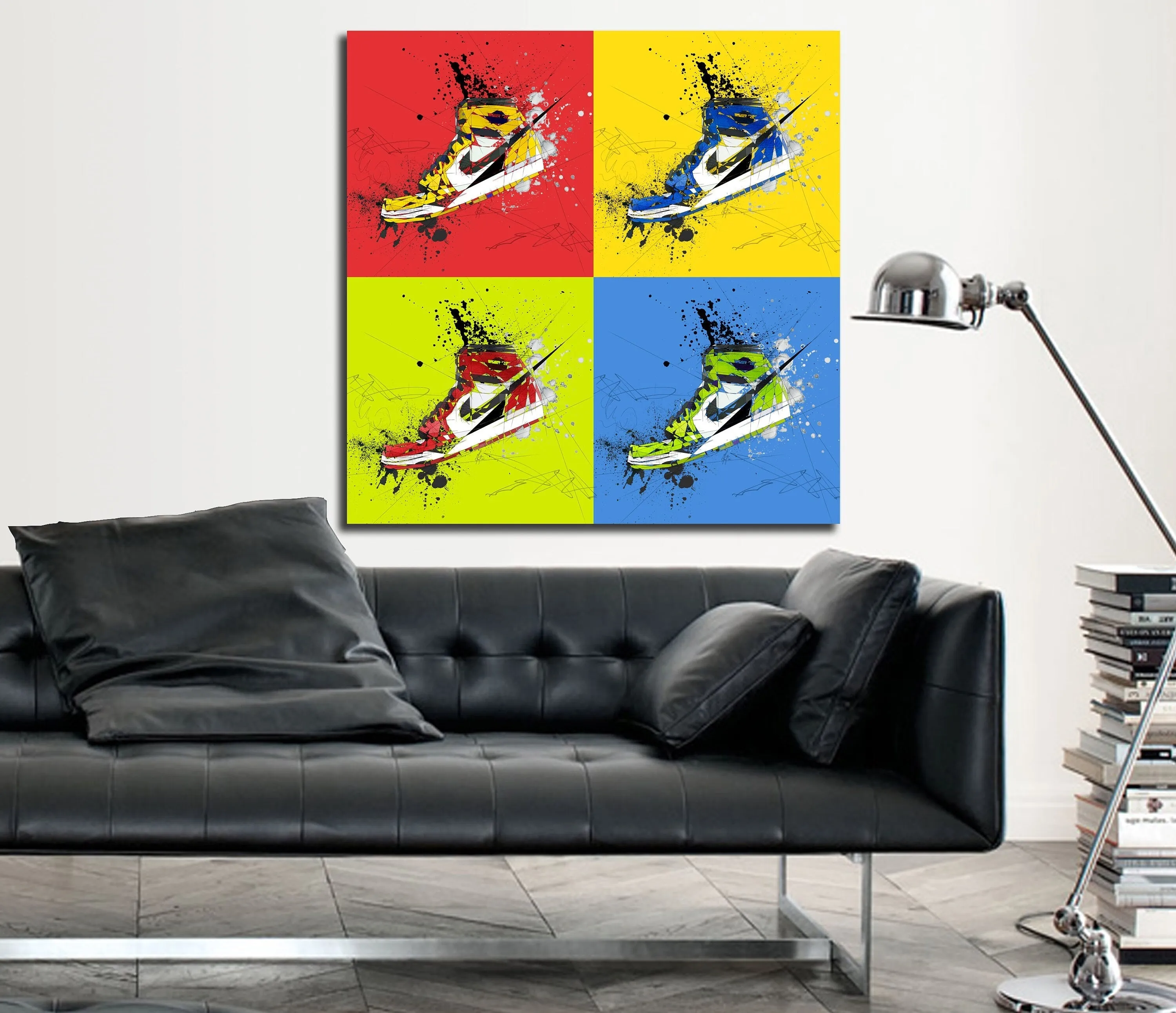 ABSTRACT SNEAKERS MULTICOLOR ART INSPIRED BY AIR JORDANS SNEAKERS //SNK-AJ00
