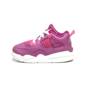 Air Jordan 4 Retro Td Sneakers Fabric Pink Color For Kids