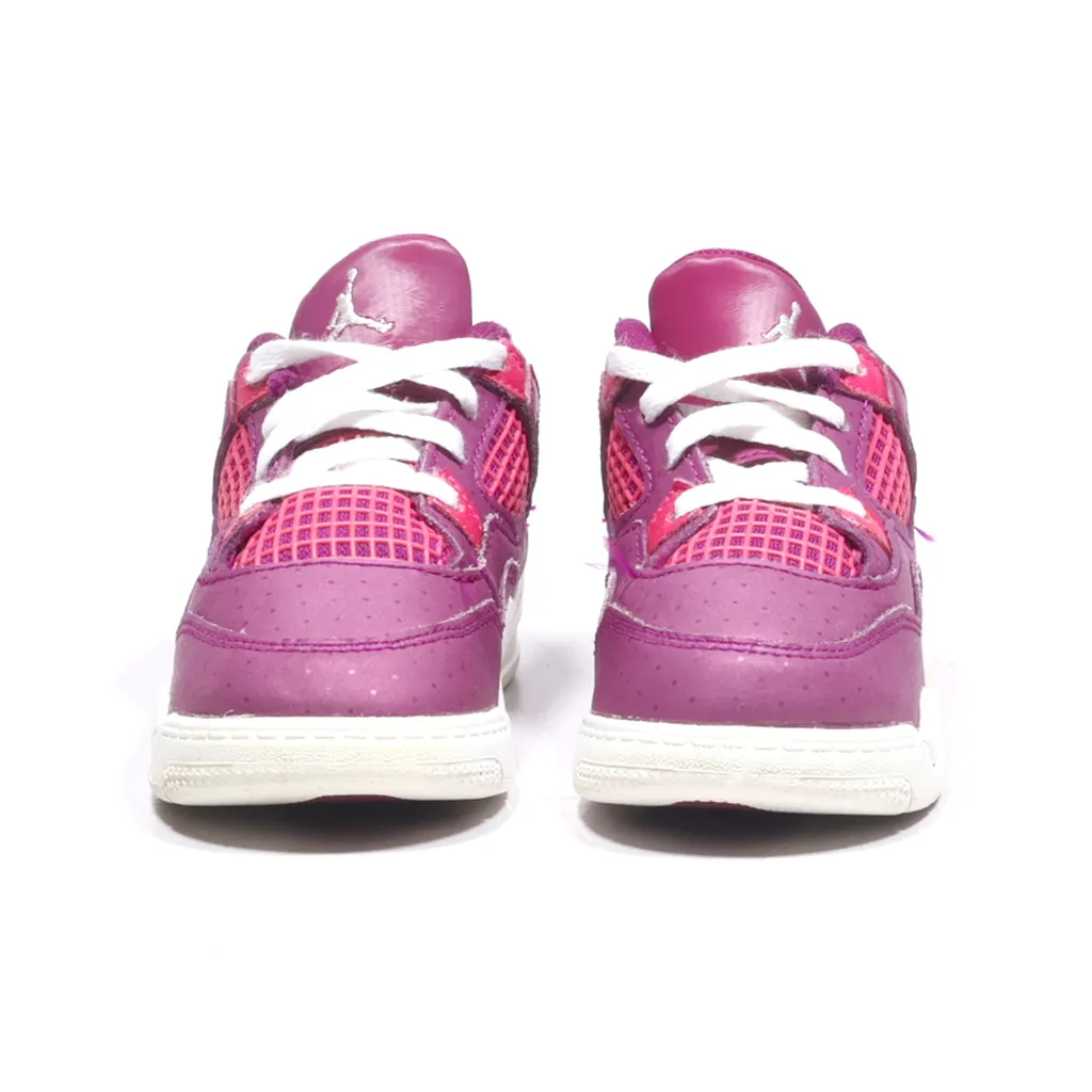 Air Jordan 4 Retro Td Sneakers Fabric Pink Color For Kids