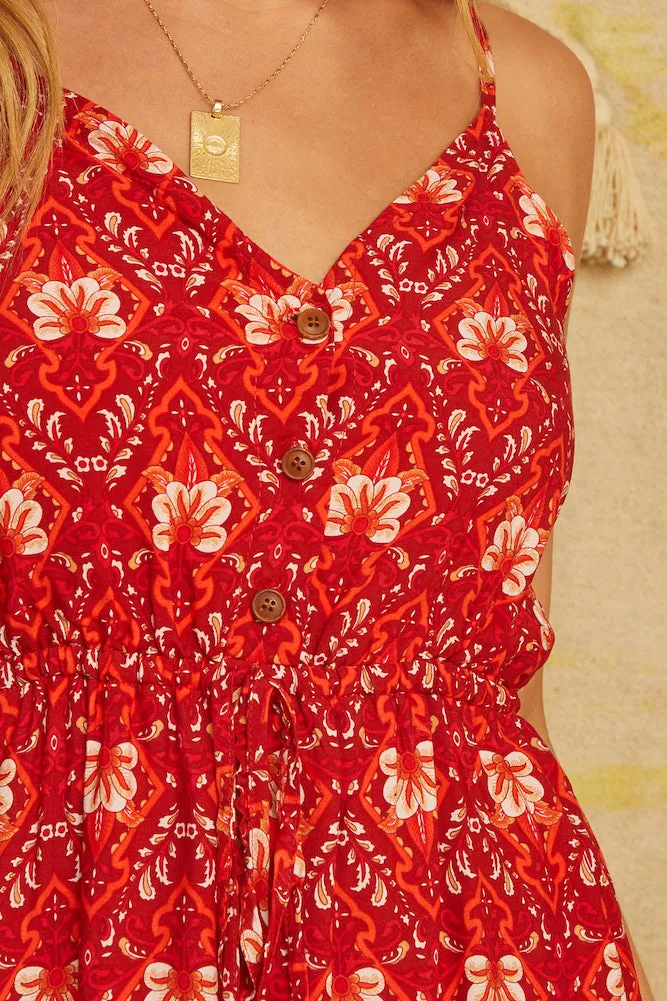 Andalusia Dress Red