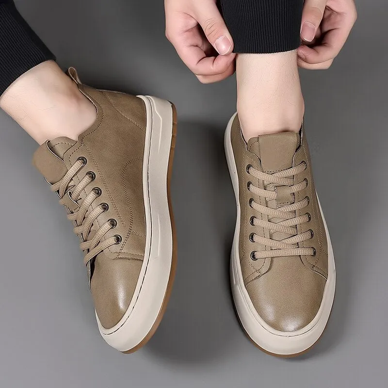 binfenxie High Quality Mens Casual Shoes Fashion Leather Work Shoes Men Shoes Comfy Designers Shoes Mocassins Breathable Sneakers Loafers