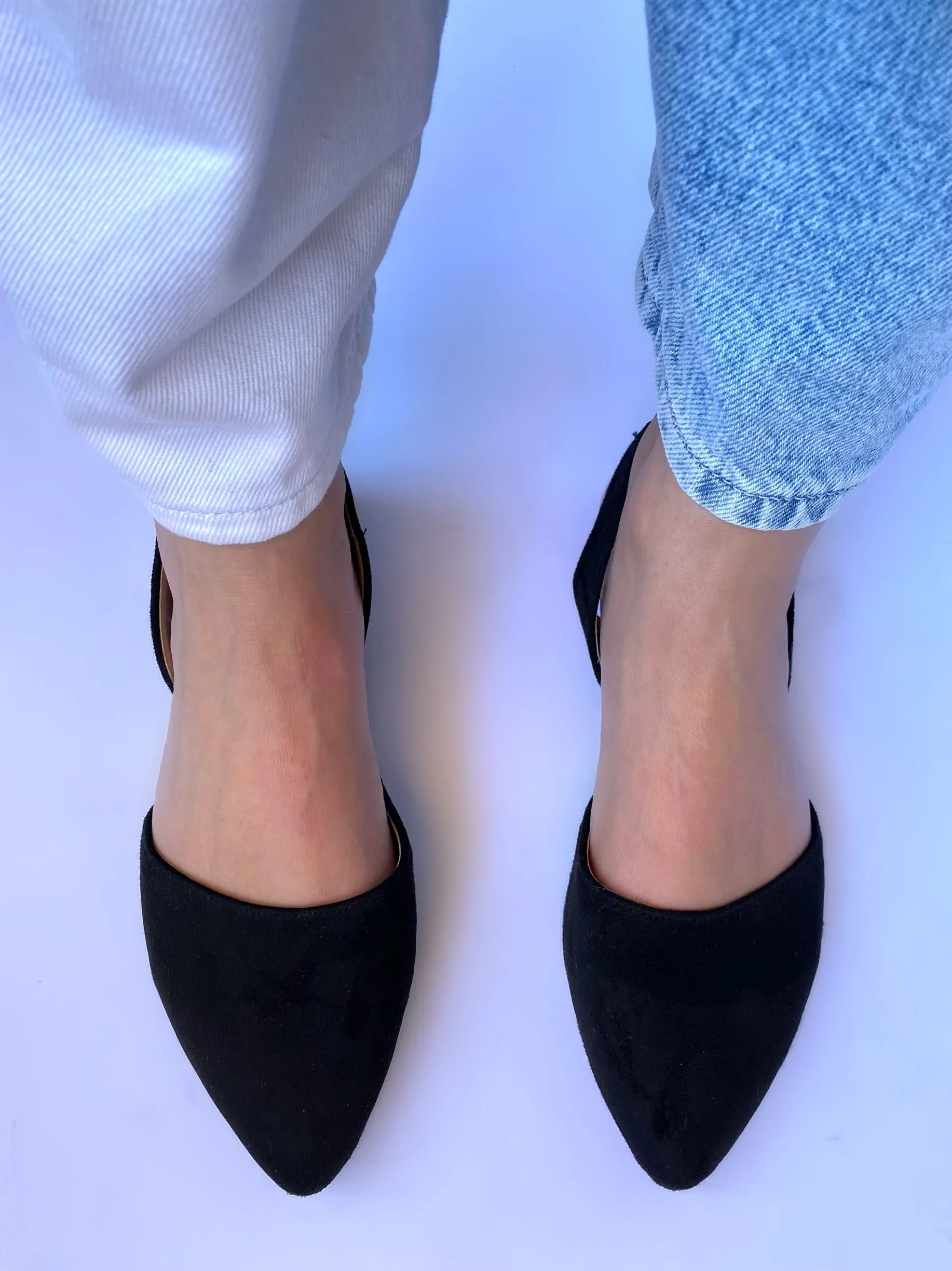 Black Slingback Flats