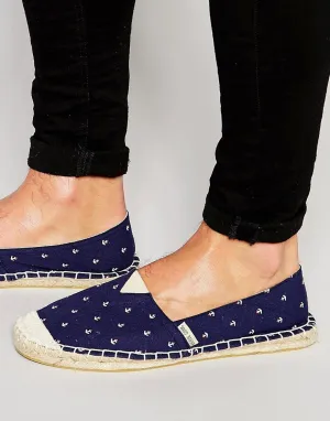 Brave Soul Espadrilles With Anchor Print
