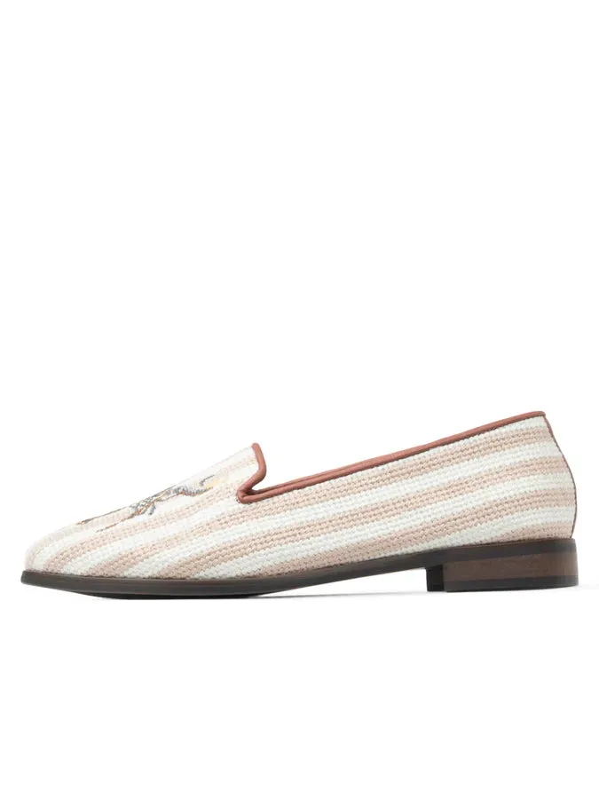 BY PAIGE - NEEDLEPOINT LOAFER IN LOBSTER