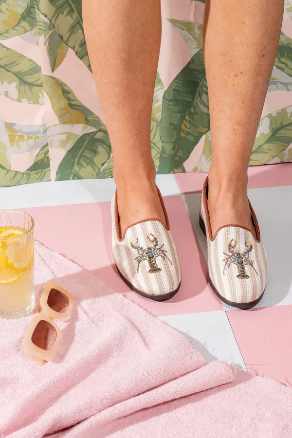 BY PAIGE - NEEDLEPOINT LOAFER IN LOBSTER