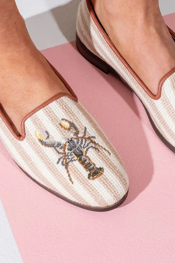 BY PAIGE - NEEDLEPOINT LOAFER IN LOBSTER