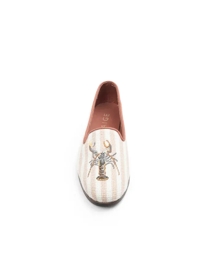 BY PAIGE - NEEDLEPOINT LOAFER IN LOBSTER