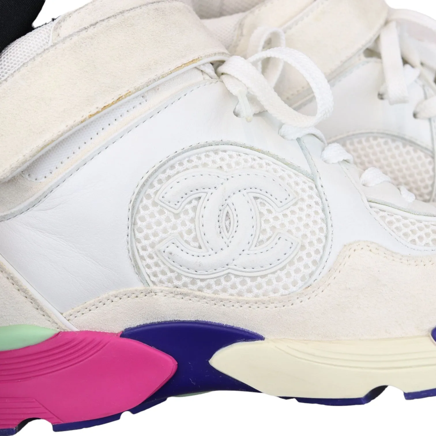 CC Sneakers Suede and Leather Multicolor Size 37.5
