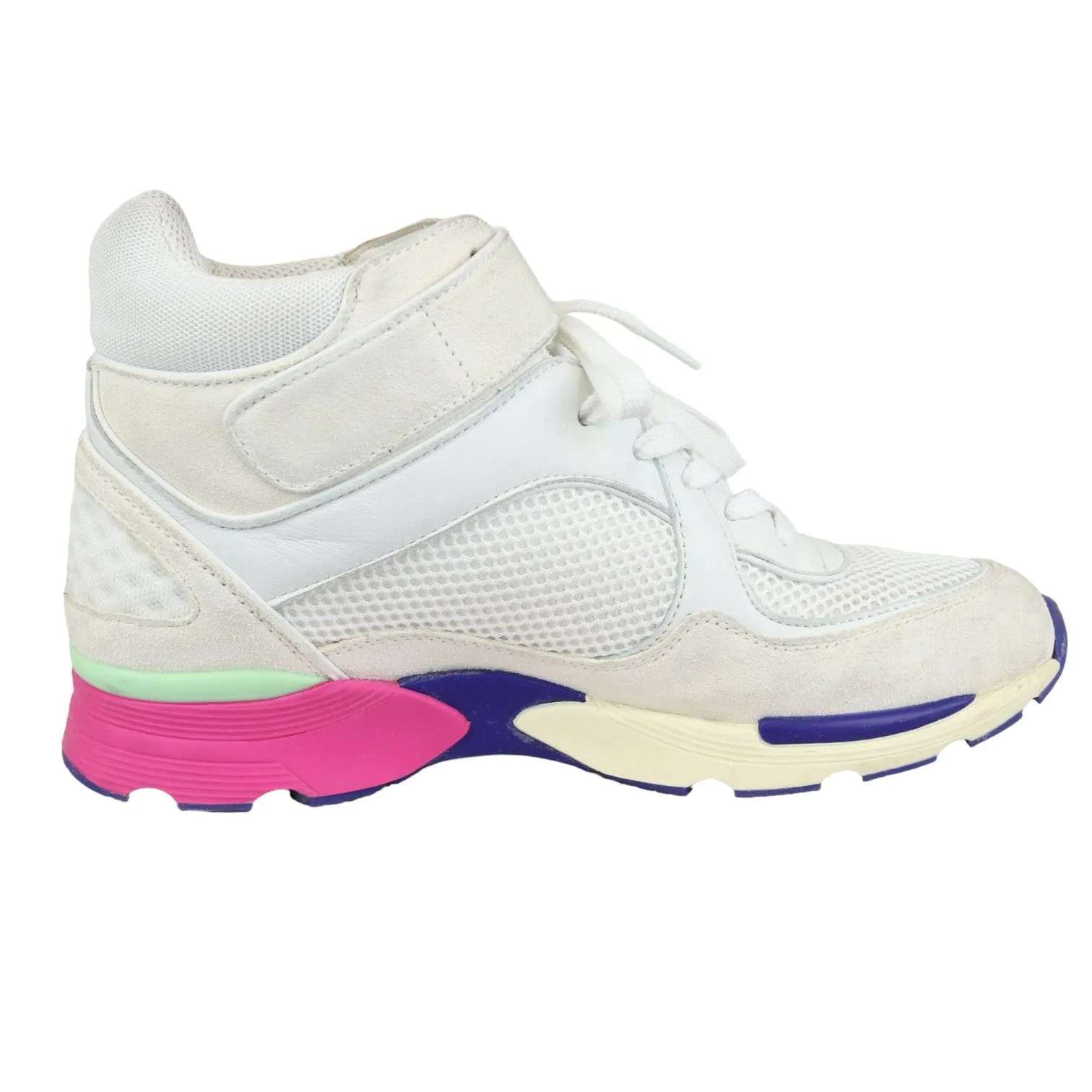 CC Sneakers Suede and Leather Multicolor Size 37.5
