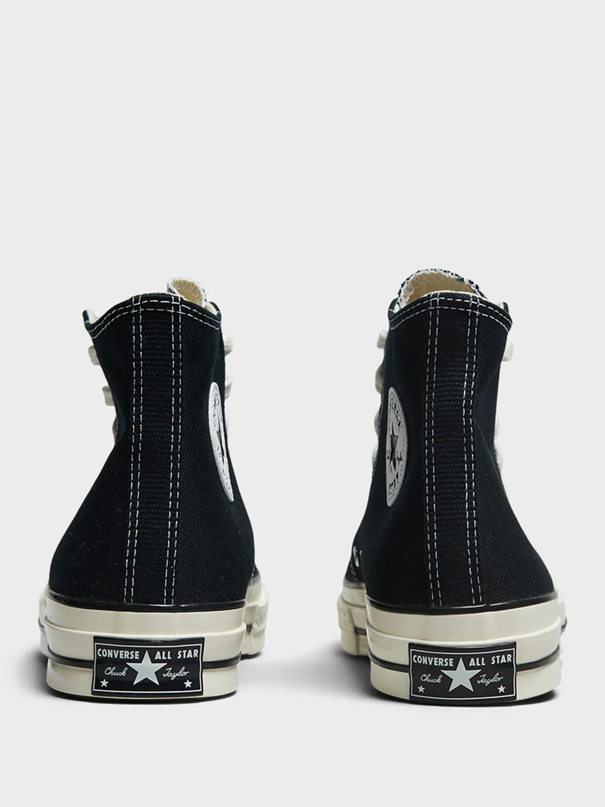 Chuck 70 High Top Canvas Sneakers in Black, Egret and Black