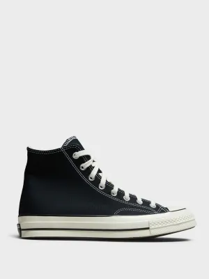 Chuck 70 High Top Canvas Sneakers in Black, Egret and Black