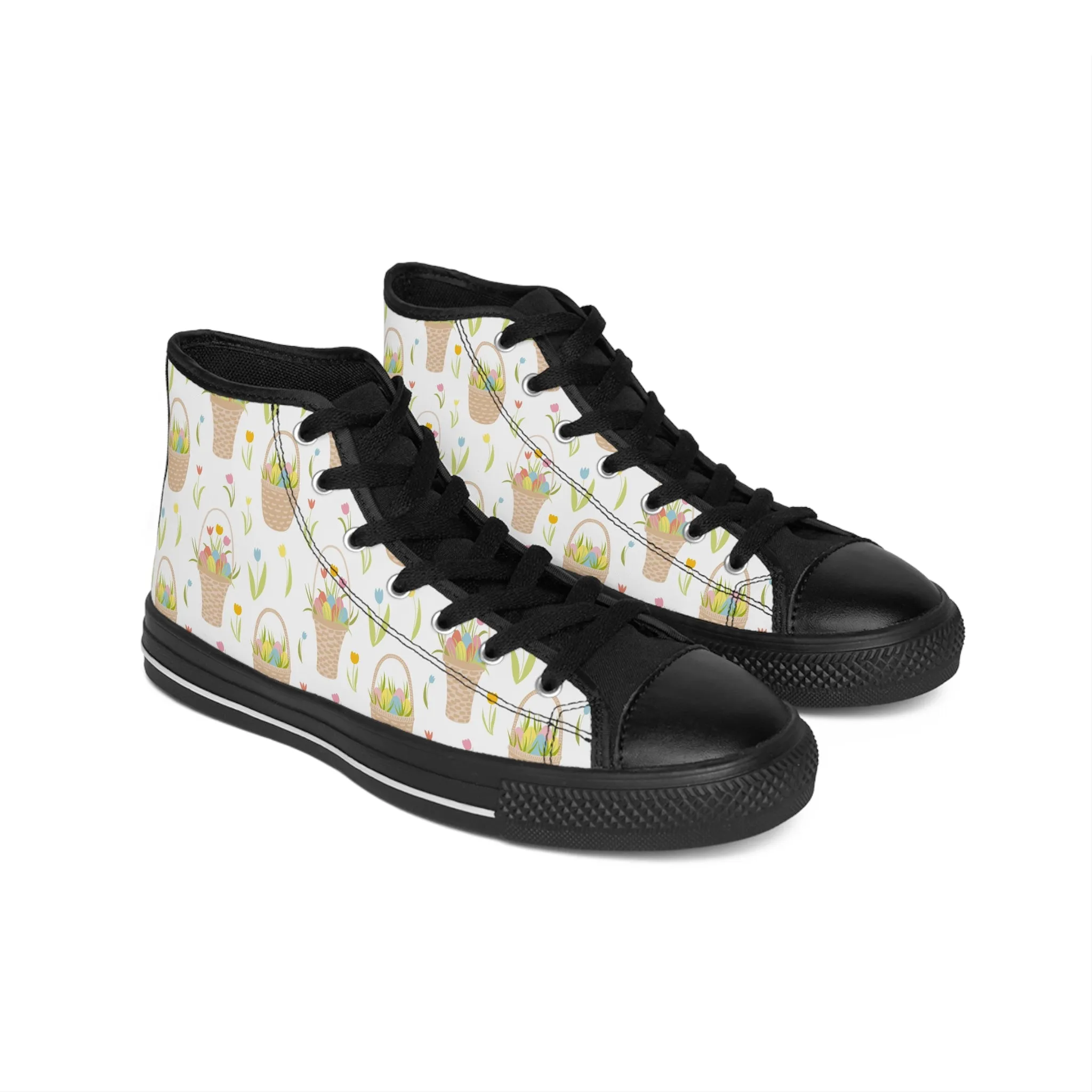 Easter Eggs in Basket Women's Classic Sneakers