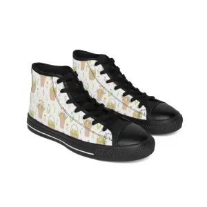 Easter Eggs in Basket Women's Classic Sneakers