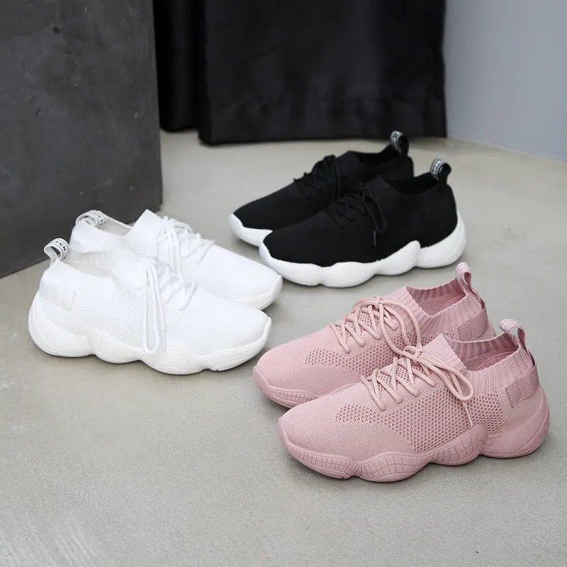 Easy Lace-up Knit Women's Sneakers