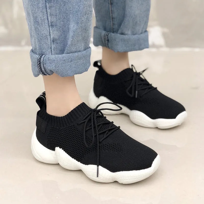 Easy Lace-up Knit Women's Sneakers