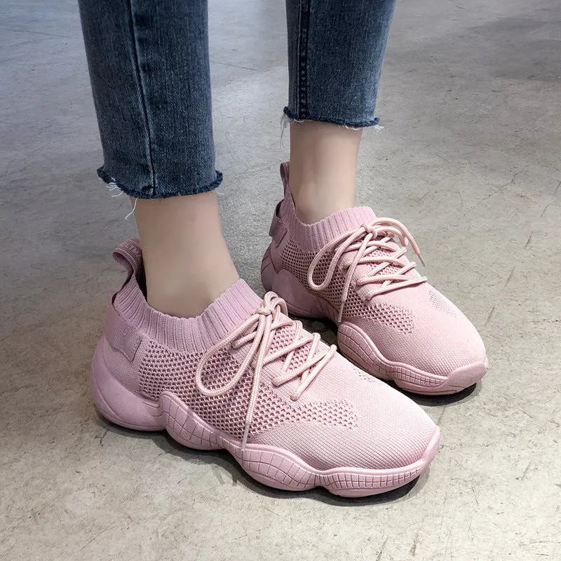Easy Lace-up Knit Women's Sneakers