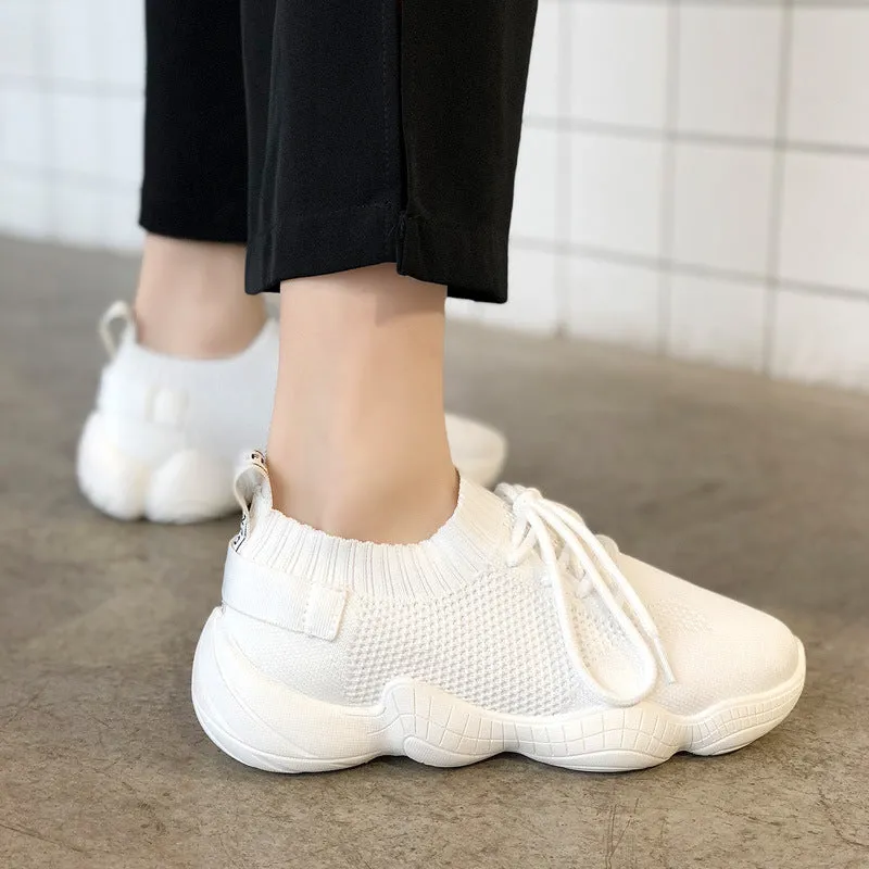Easy Lace-up Knit Women's Sneakers