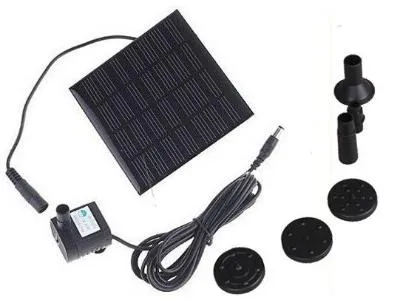 Garden Water Fountain Solar Powered Pump Kit