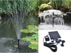 Garden Water Fountain Solar Powered Pump Kit