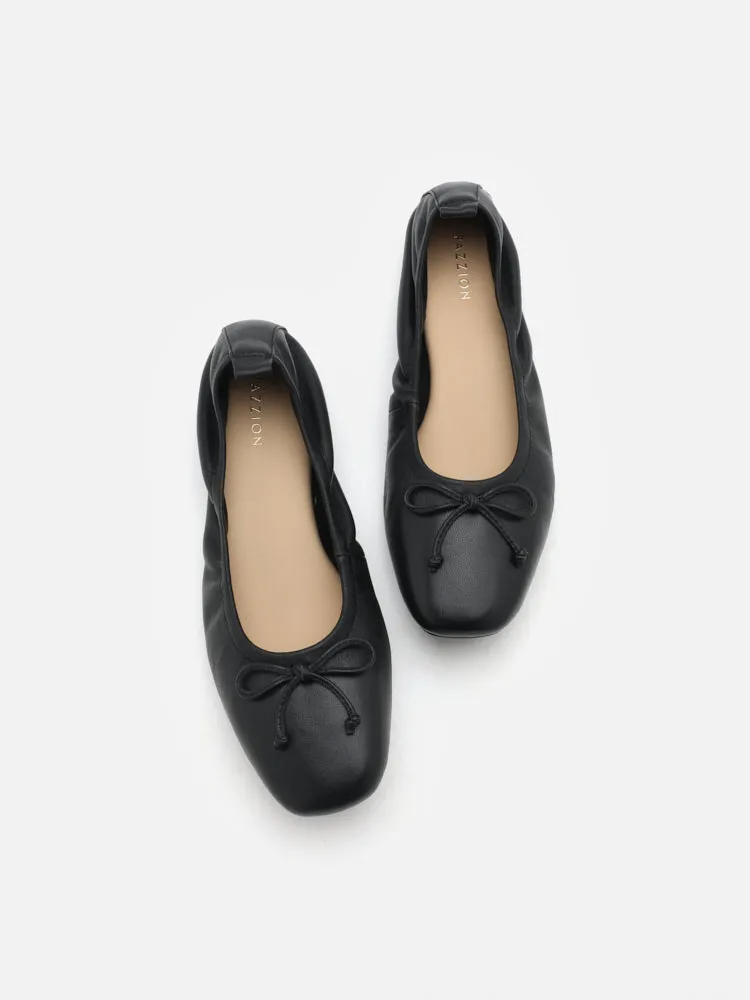 Gia Bow Square Toe Flats