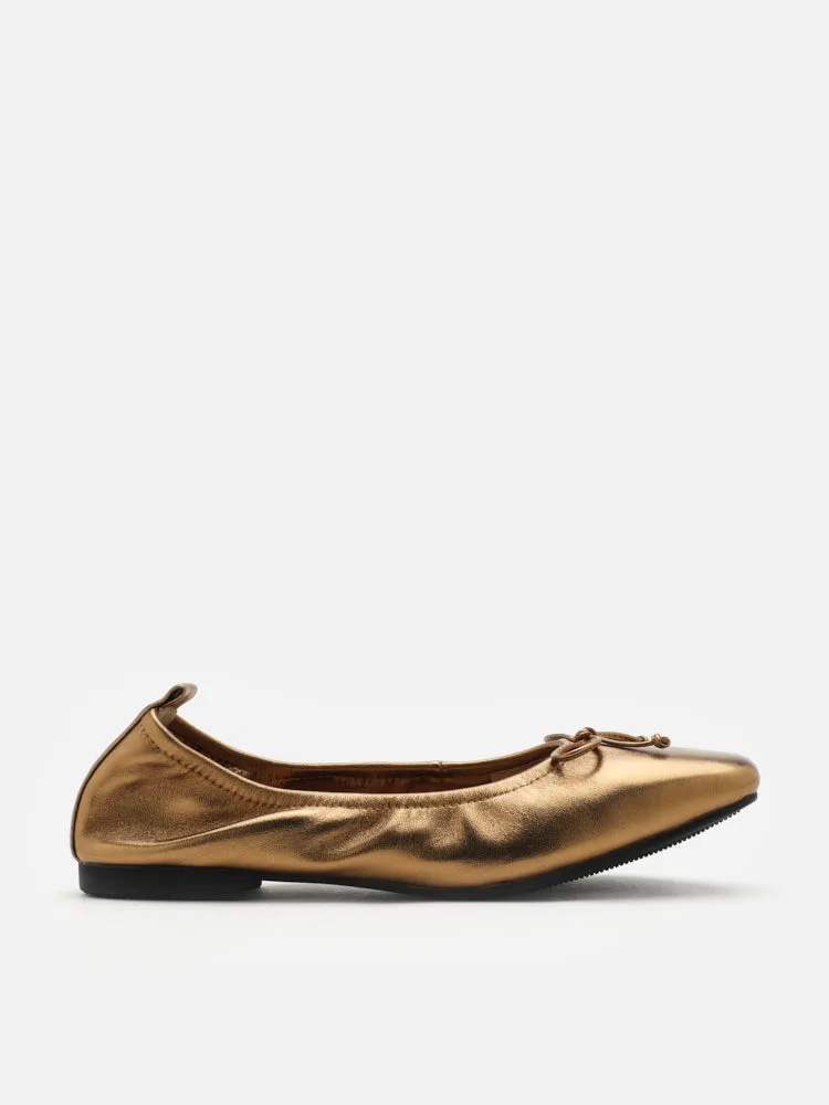 Gia Bow Square Toe Flats