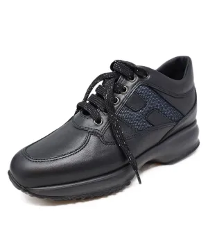 Hogan Black Leather Sneakers sz 5.5