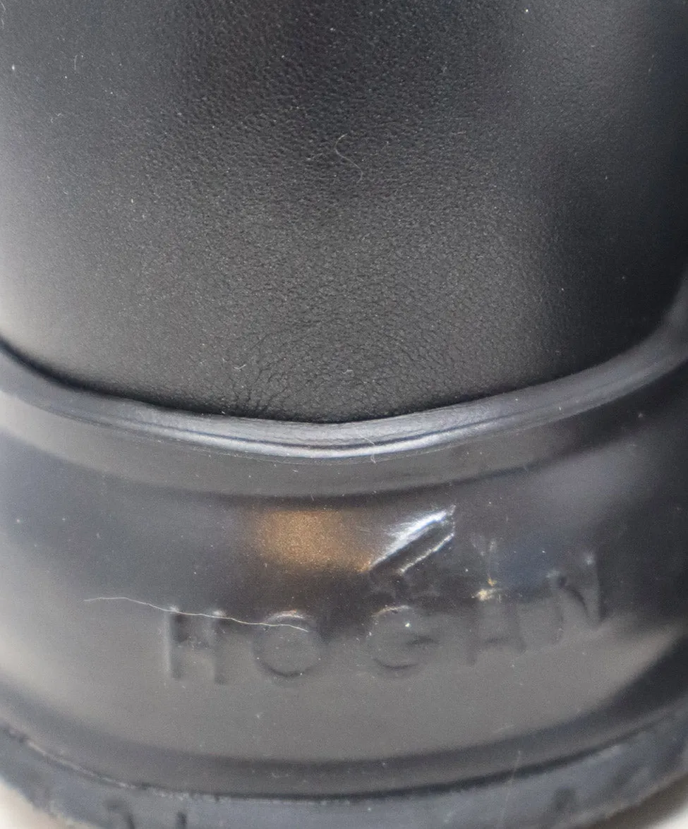 Hogan Black Leather Sneakers sz 5.5