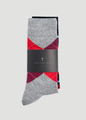 Men's Dress Socks Size 14 to 17 | Pack D (3-Pack)