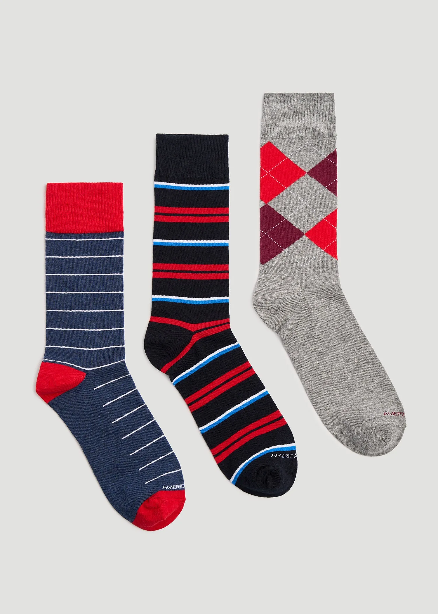 Men's Dress Socks Size 14 to 17 | Pack D (3-Pack)