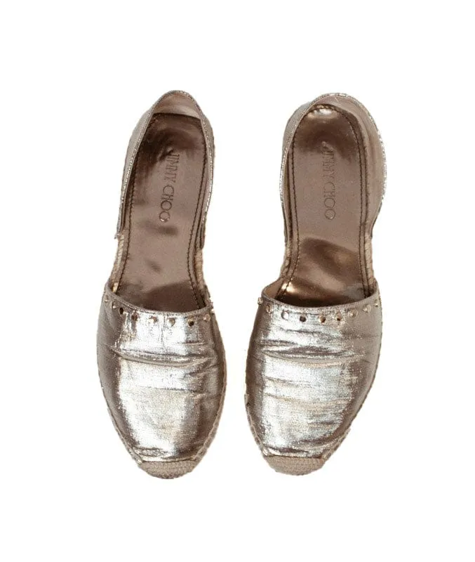 Metallic Espadrilles Flats