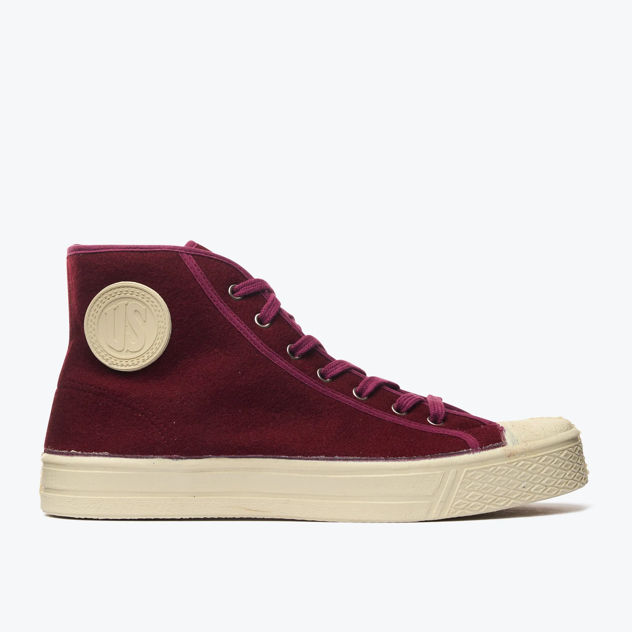 Military Felt High Top - Bordeaux