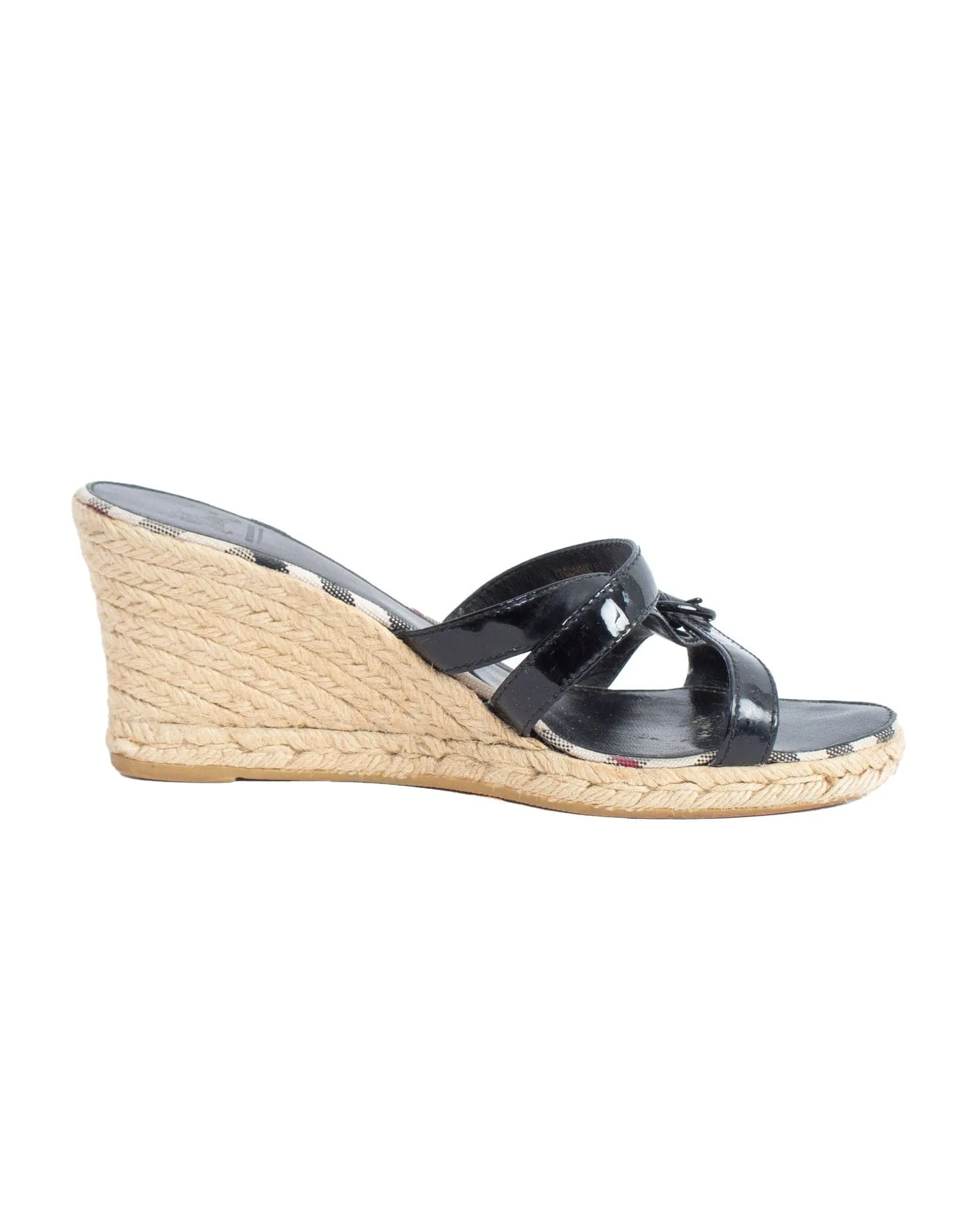Patent Strap Espadrille Wedges