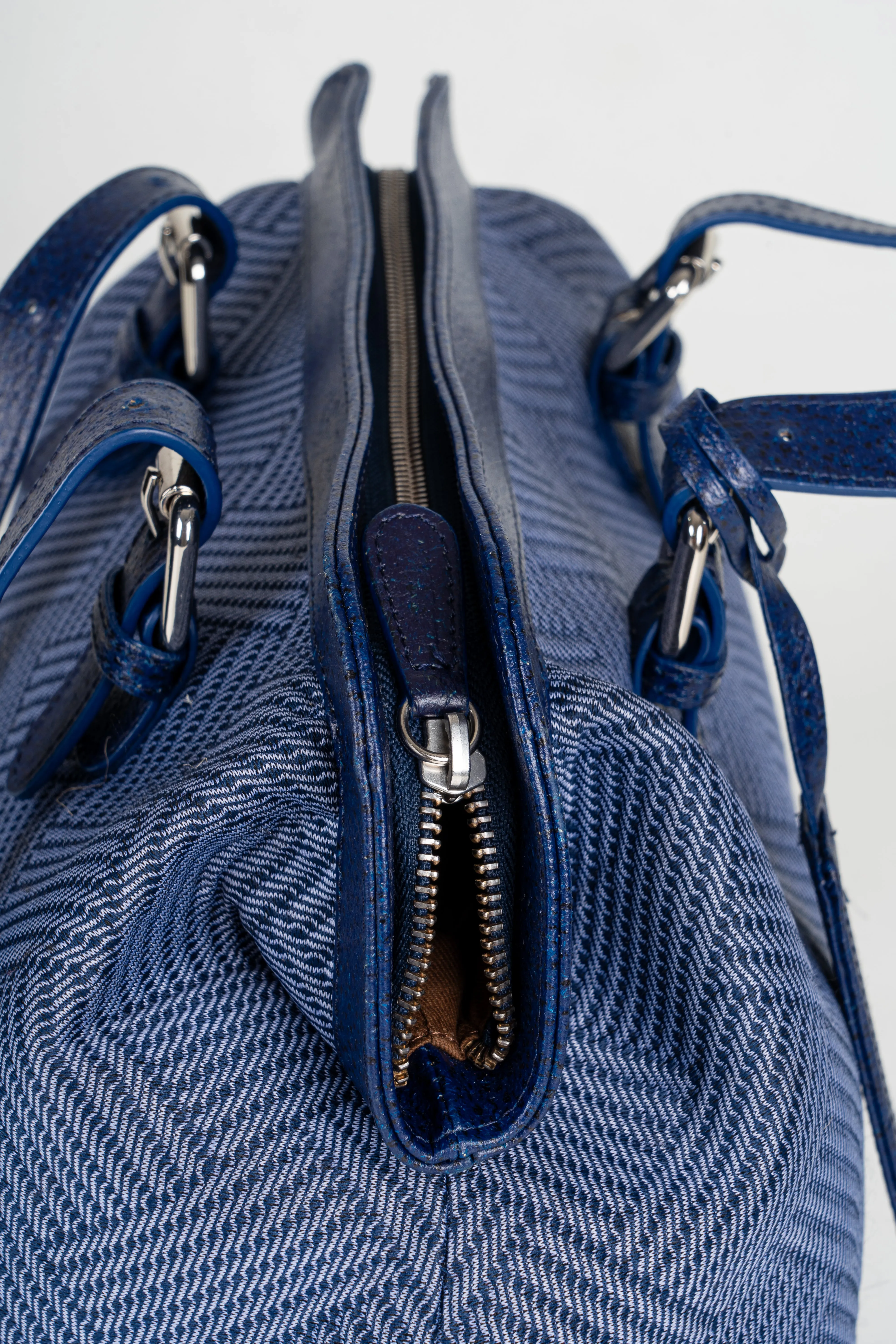 rPET with Vegan Leather based Duffle Tote Handbag - Luxe Edition