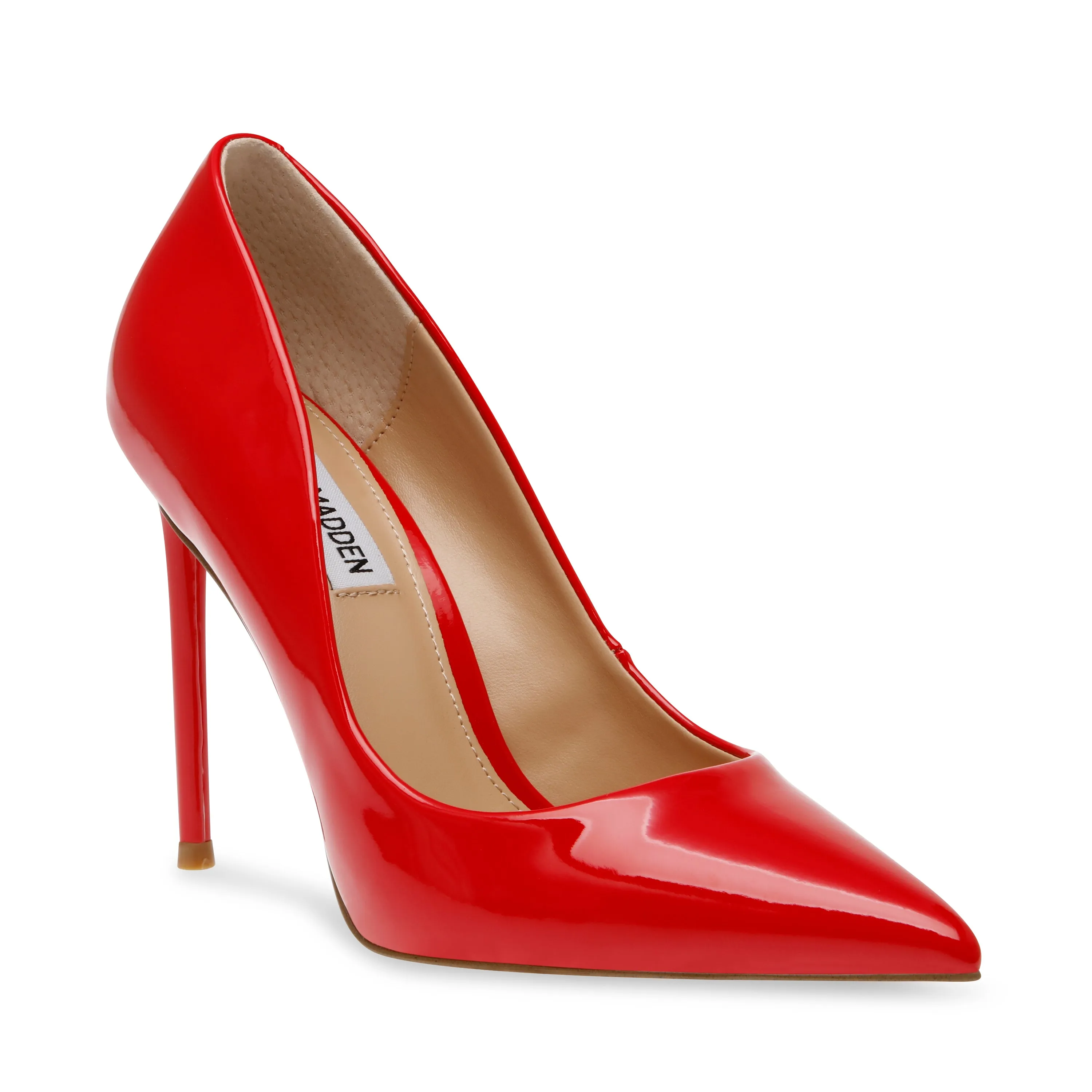 Steve Madden Vala Bright Red Patent Fashion High Heel Pointed Toe Stiletto Pumps