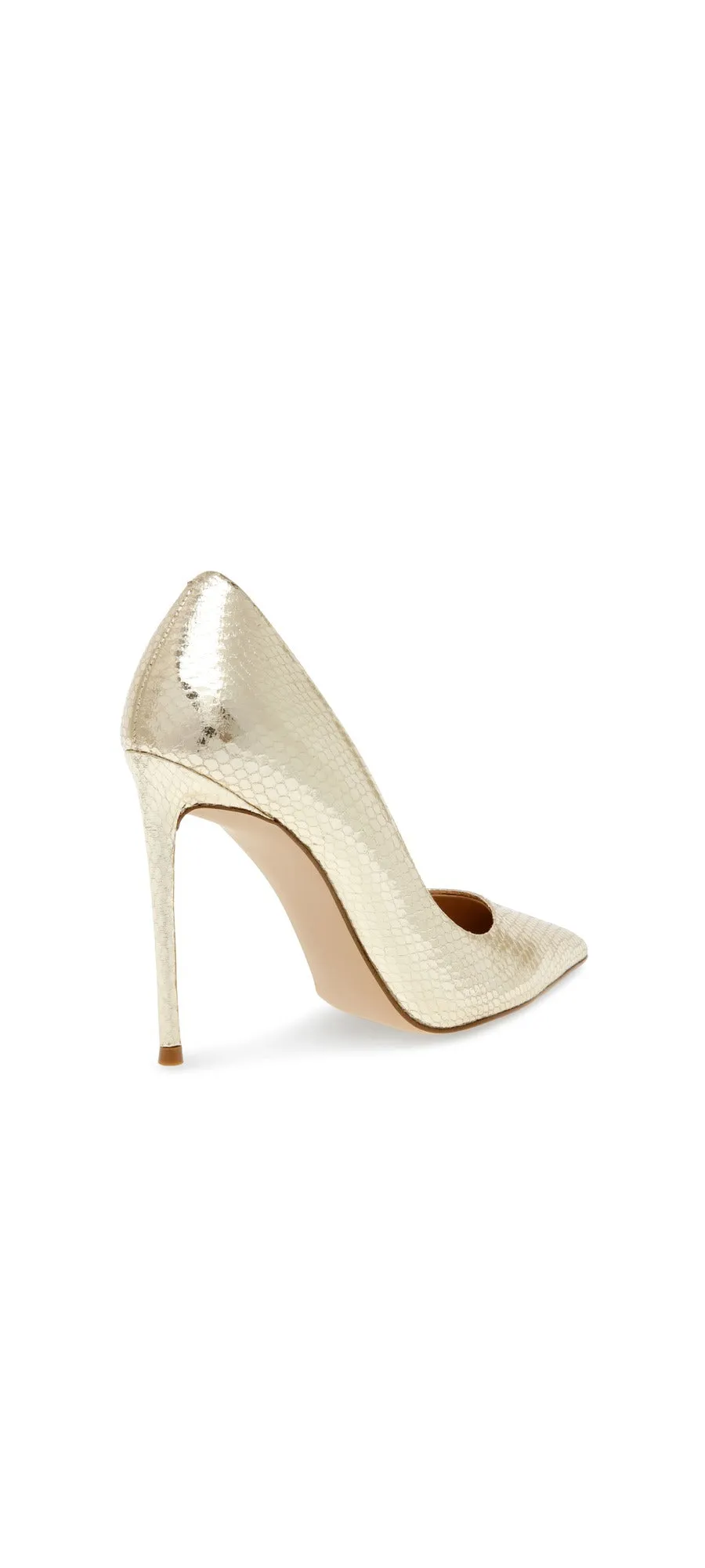 Steve Madden Vala Gold Snake Fashion High Heel Pointed Toe Stiletto Pumps