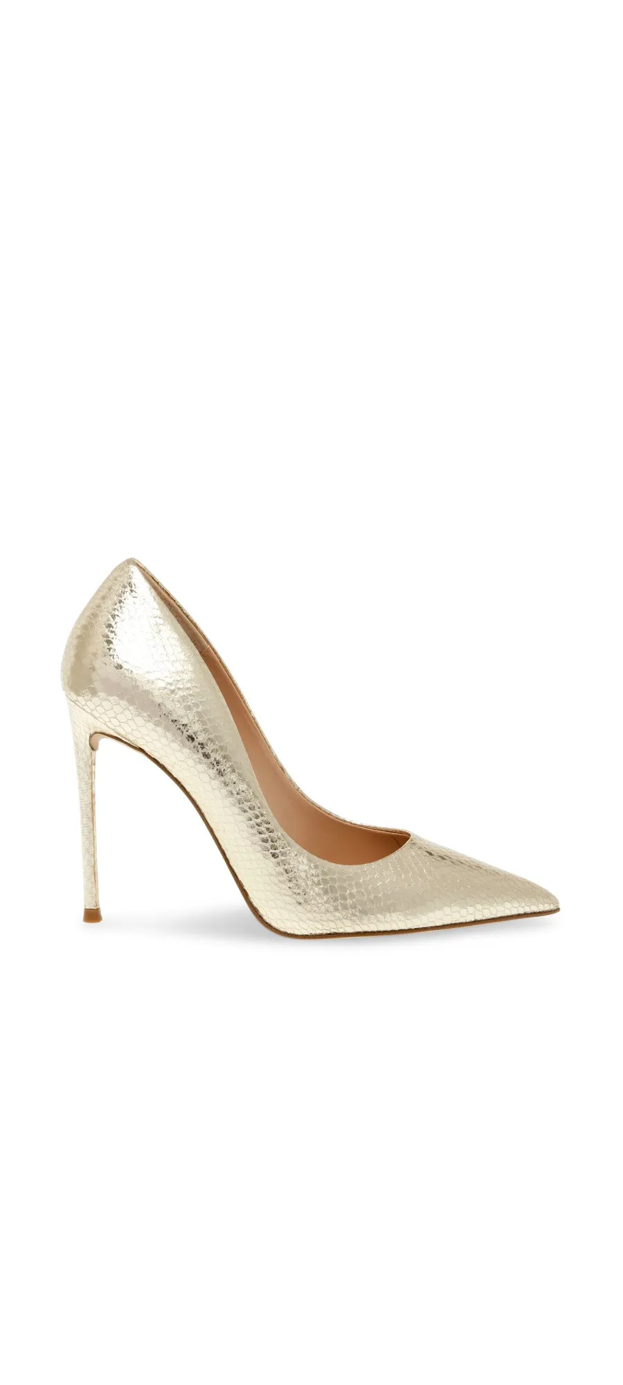 Steve Madden Vala Gold Snake Fashion High Heel Pointed Toe Stiletto Pumps