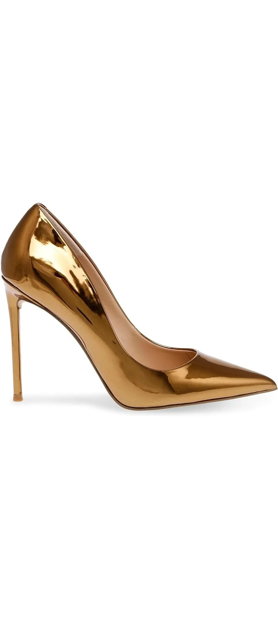 Steve Madden Vala Metallic Bronze Fashion High Heeled Pointed Toe Stiletto Pumps