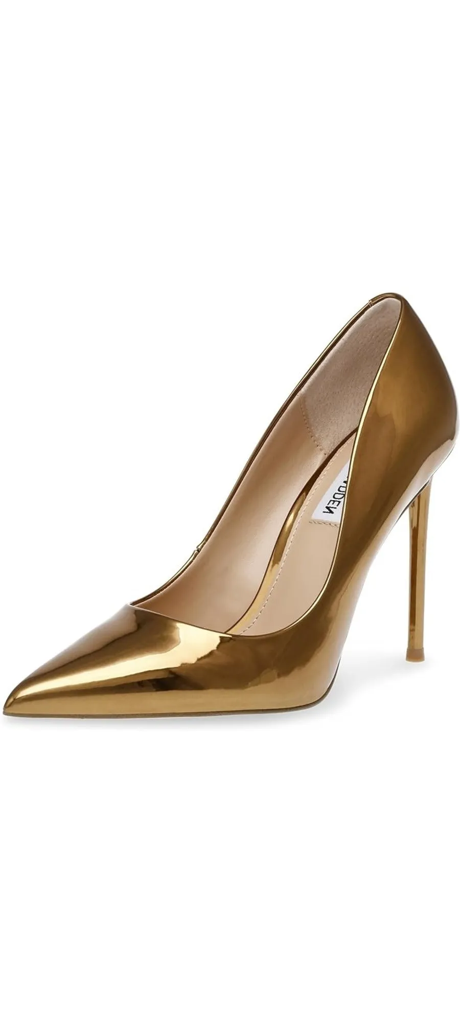 Steve Madden Vala Metallic Bronze Fashion High Heeled Pointed Toe Stiletto Pumps