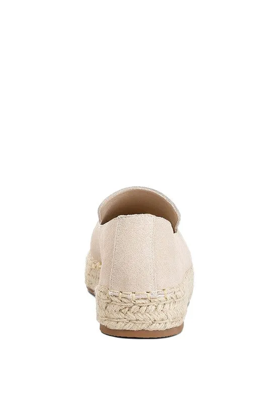 Suede Flatform Heel Espadrilles