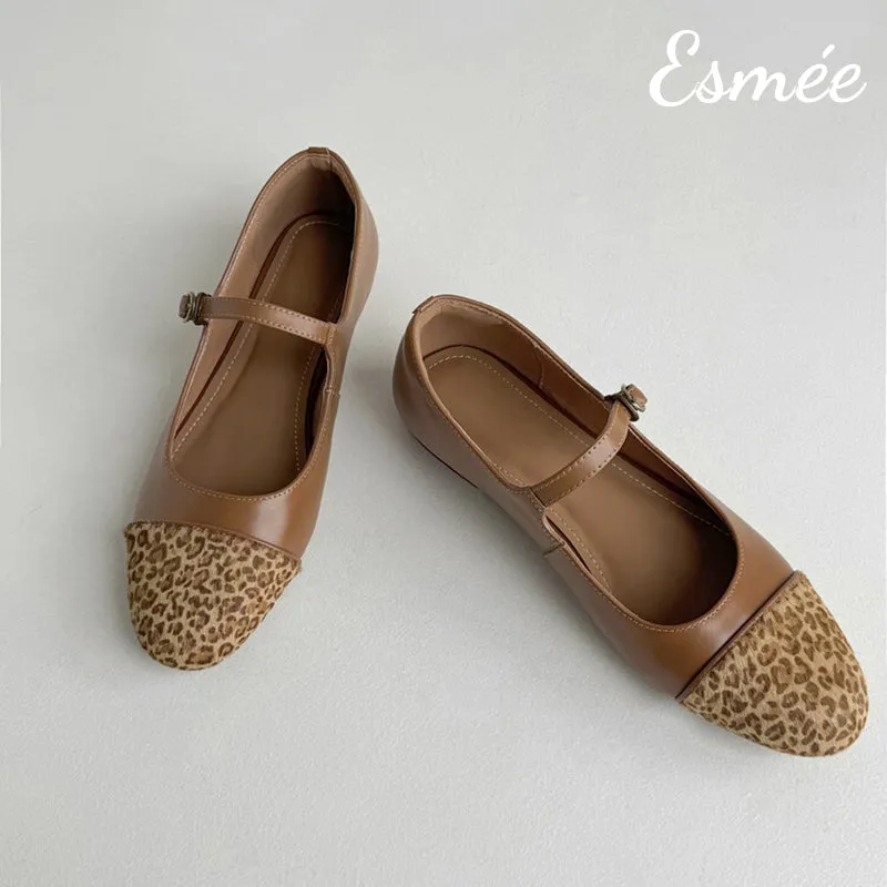 Suede Maryjanes with Horsehair Toe Cap
