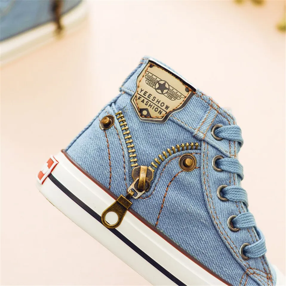 The Denim's - Kids high top Canvas