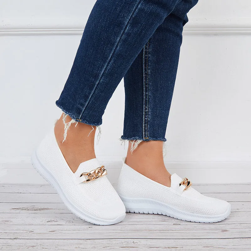 Women Breathable Platform Loafer Casual Comfy Tennis Walking Shoes