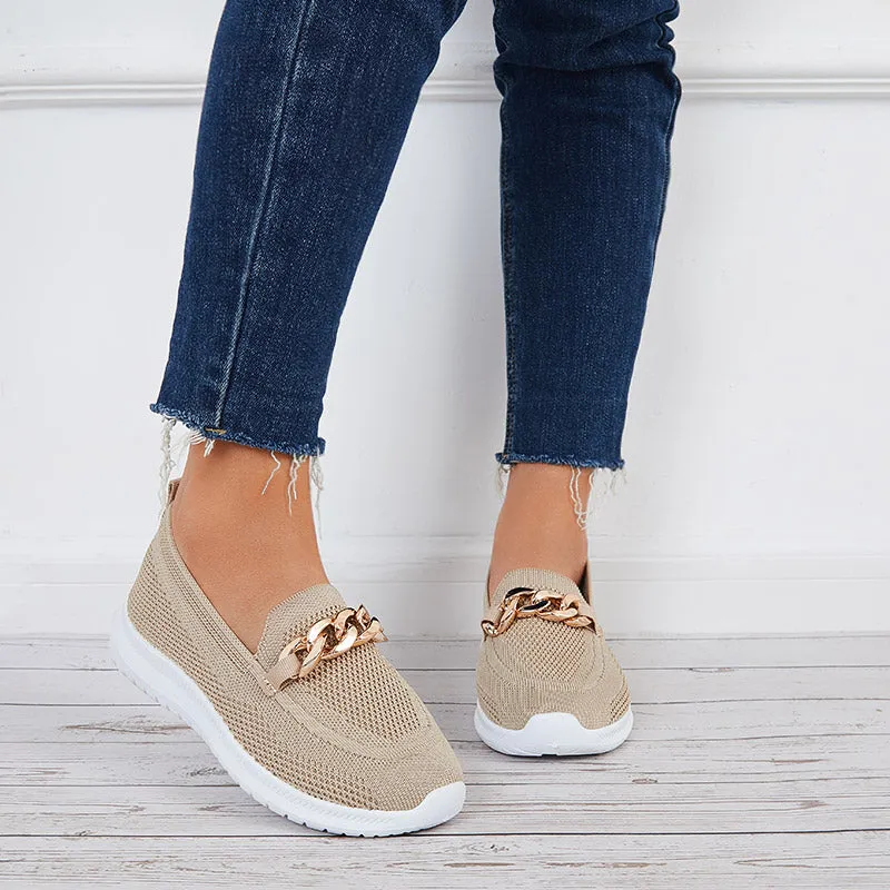 Women Breathable Platform Loafer Casual Comfy Tennis Walking Shoes