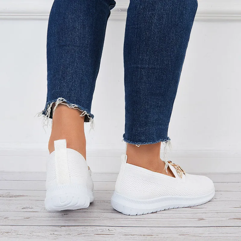 Women Breathable Platform Loafer Casual Comfy Tennis Walking Shoes