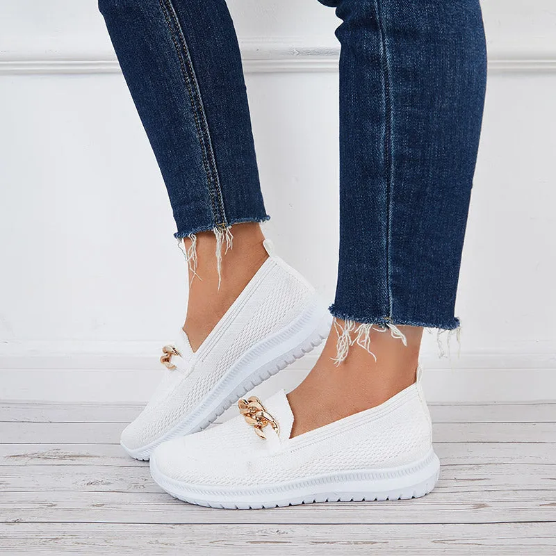 Women Breathable Platform Loafer Casual Comfy Tennis Walking Shoes
