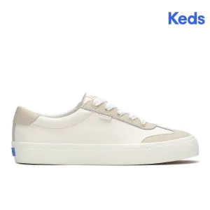 Women's Jump Kick T-Toe Leather Sneaker Snow White/Oatmeal (WH68636-JKTOE6110)